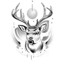 Deer head tattoo design idea