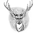 Deer head tattoo design idea