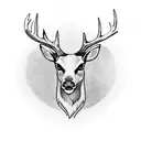 Deer head tattoo design idea