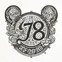 birth date in Roman numerals 7/4/2009 tattoo design idea
