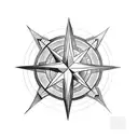 stars compass texas tattoo design idea