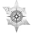 stars compass texas tattoo design idea