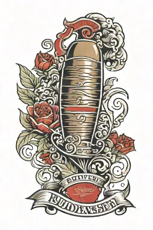 budweiser B tattoo design idea