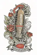 budweiser B tattoo design idea