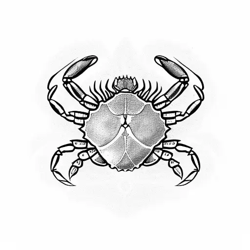 crab zodiac tattoo design idea