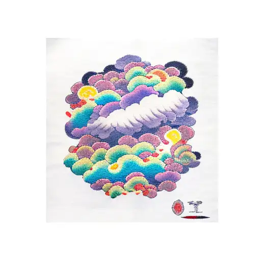 akatsuki cloud patchwork tattoo design idea