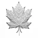 maple leaf, koala and tea  tattoo design idea