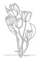 tulips tattoo design idea