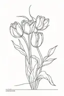 tulips tattoo design idea