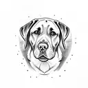 labrador retriever tattoo design idea