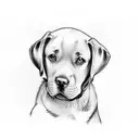 labrador retriever tattoo design idea