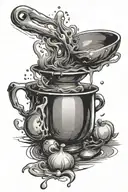 stil life chef  tattoo design idea