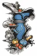 stil life chef  tattoo design idea