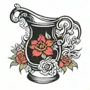 old school milk jug tattoo design idea