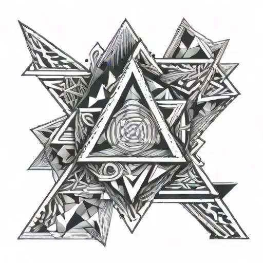 impossible triangle tattoo design idea