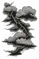 lightning and smoke akatsuki cloud patterns tattoo design idea