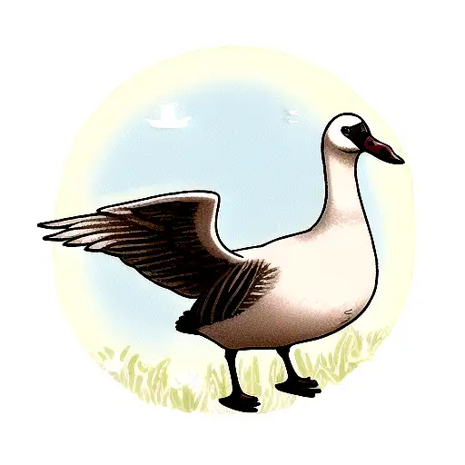 Goose Lady, hood, pretty, dress, grass, green eyes, bonito, sweet, nice,  duck, HD wallpaper | Peakpx