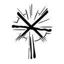 cross with words "it is finished" tattoo design idea