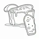 Toast with cheese tattoo design idea