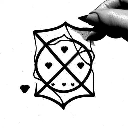 love and hate tattoo design idea