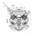 Robotic half sleeve tattoo design idea