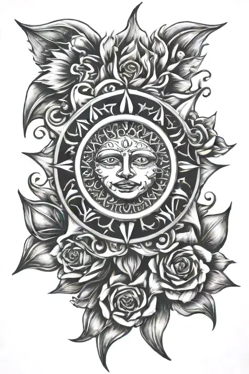 sublime sun tattoo design idea