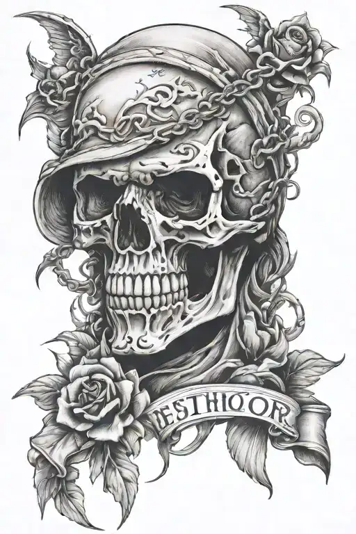death before dishonor tattoo design idea