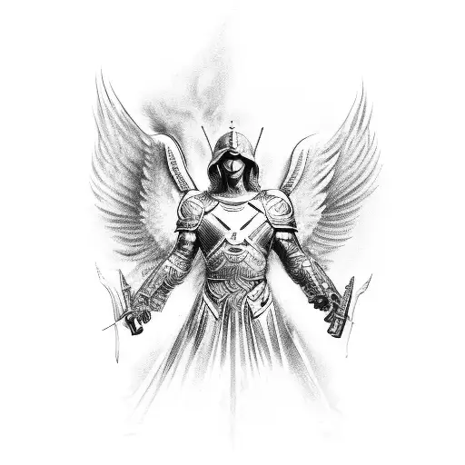 archangel michael  tattoo design idea