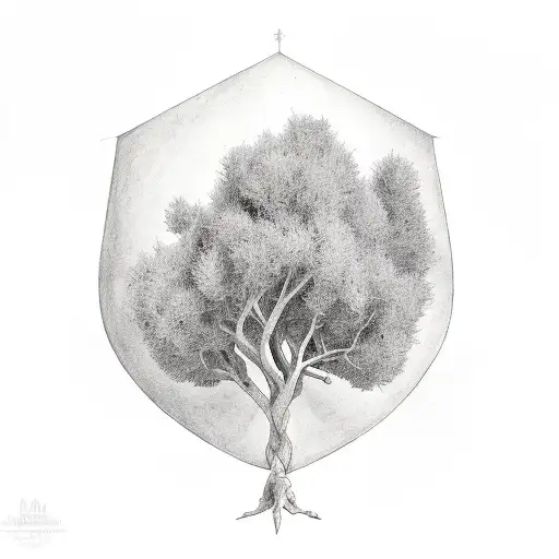 Below the olive tree, list the names of my parents as the root of the family tree, followed by my three siblings' name tattoo design idea