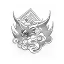 akatsuki cloud tattoo design idea