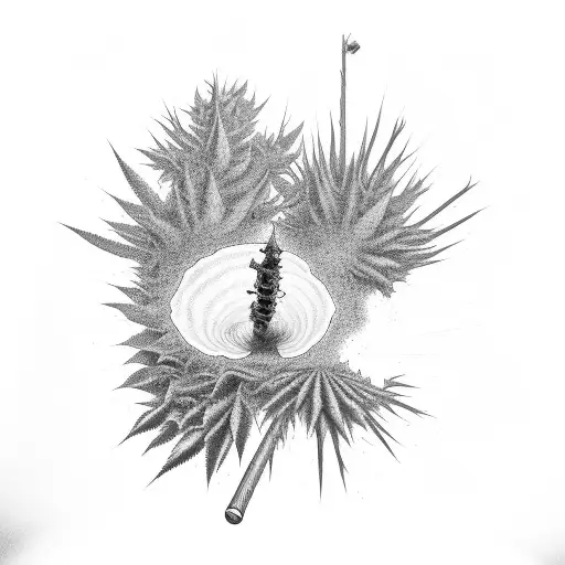 idaho, trees, marijuana, shell casings, atom bomb explosions, korn, kuna caves tattoo design idea