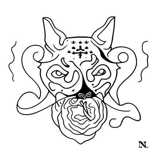 Bolo chocolate with a minimalist design tattoo design idea