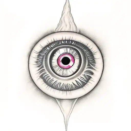 A new-school tattoo of a smoke-filled silhouette of Sauron's eye tattoo design idea