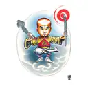 shaolin monk  tattoo design idea