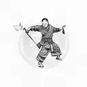 shaolin monk  tattoo design idea