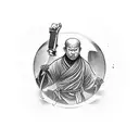 shaolin monk  tattoo design idea