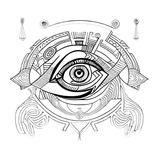 Incorporate the eye of Ra into a captivating tattoo design inspired by your passion for charms. tattoo design idea