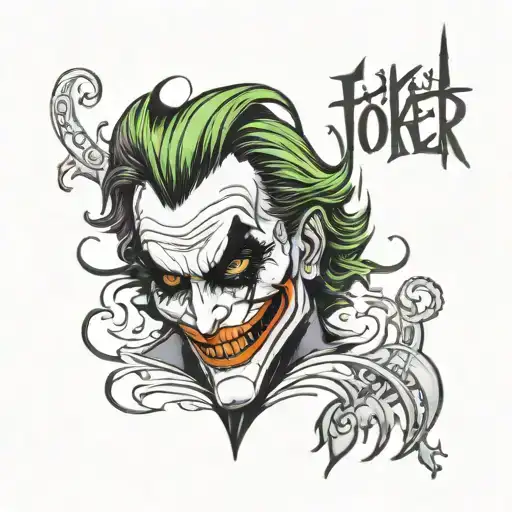ha ha quote of joker tattoo design idea