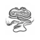 fire snake tattoo design idea
