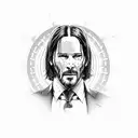 john wick tattoo design idea