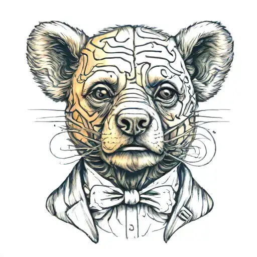 Teddy bear Hannibal lecter tattoo design idea
