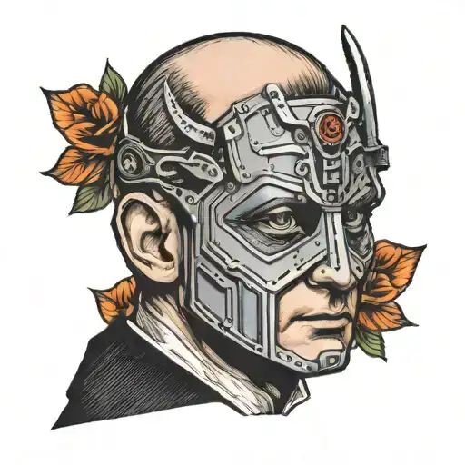 Hannibal Lecter mask tattoo design idea