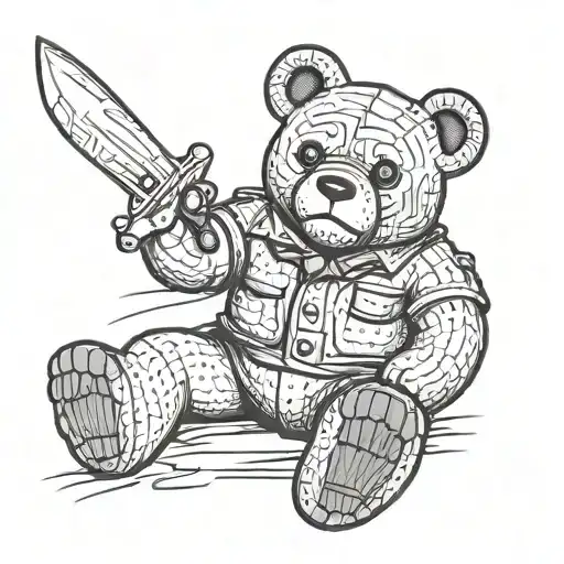 Teddy bear Hannibal lecter teddy tattoo design idea