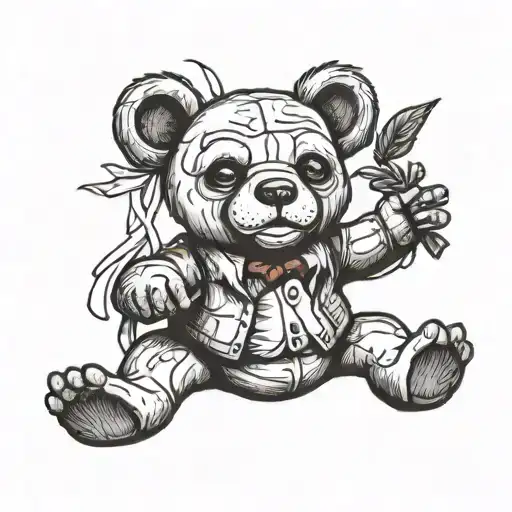 Teddy bear Hannibal lecter teddy tattoo design idea