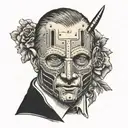 Hannibal Lecter mask tattoo design idea