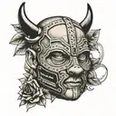 Hannibal Lecter mask tattoo design idea
