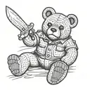 Teddy bear Hannibal lecter teddy tattoo design idea