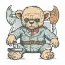 Teddy bear Hannibal lecter teddy tattoo design idea