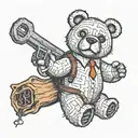 Teddy bear Hannibal lecter teddy tattoo design idea
