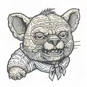 Teddy bear Hannibal lecter teddy tattoo design idea